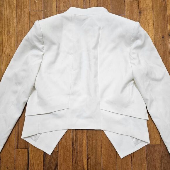 BCBGMAXAZRIA Off White Layered Open Blazer Jacket Size Small - Picture 4 of 8